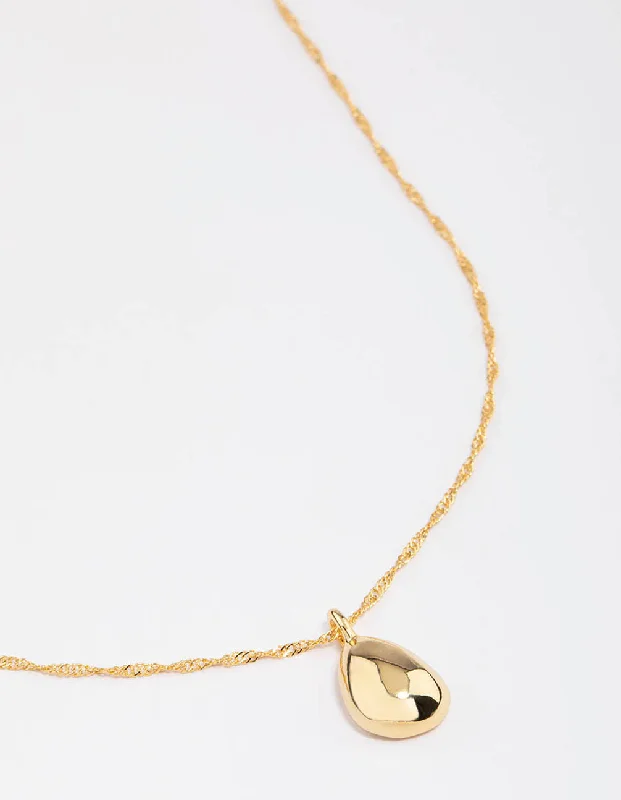 Shop Classic Women's Necklaces & Pendants with a Modern Twist-Gold Plated Dainty Drop Twisted Necklace Shop Classic Women's Necklaces & Pendants with a Modern Twist-Gold Plated Dainty Drop Twisted Necklace