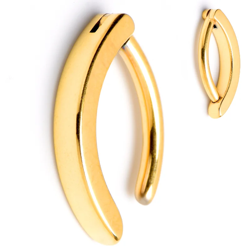 Customizable Belly Rings with Personal Touch -14 Gauge 3/8 Gold Tone ASTM F-136 Implant Grade Titanium Hinged Hoop Belly Ring Customizable Belly Rings with Personal Touch -14 Gauge 3/8 Gold Tone ASTM F-136 Implant Grade Titanium Hinged Hoop Belly Ring