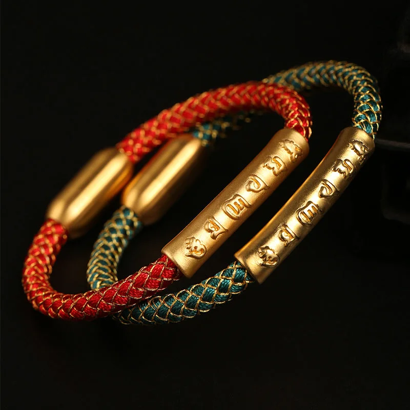 Gemstone-Encrusted Bangles for Women-Buddha Stones Handmade 999 Sterling Silver Om Mani Padme Hum Protection Dragon Scale Braided Magnetic Buckle Bracelet Gemstone-Encrusted Bangles for Women-Buddha Stones Handmade 999 Sterling Silver Om Mani Padme Hum Protection Dragon Scale Braided Magnetic Buckle Bracelet