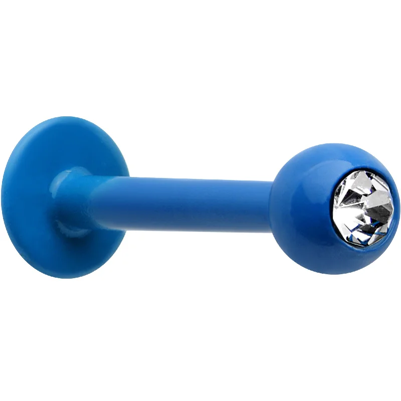 Women's Earrings – Elegant Designs for Every Personality--5/16 Clear Gem Blue Acrylic Over Steel Labret Monroe Tragus Women's Earrings – Elegant Designs for Every Personality--5/16 Clear Gem Blue Acrylic Over Steel Labret Monroe Tragus