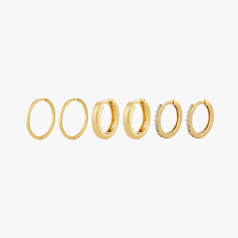 Women's Earrings – Elegant Designs for Every Personality--Core Huggies Set