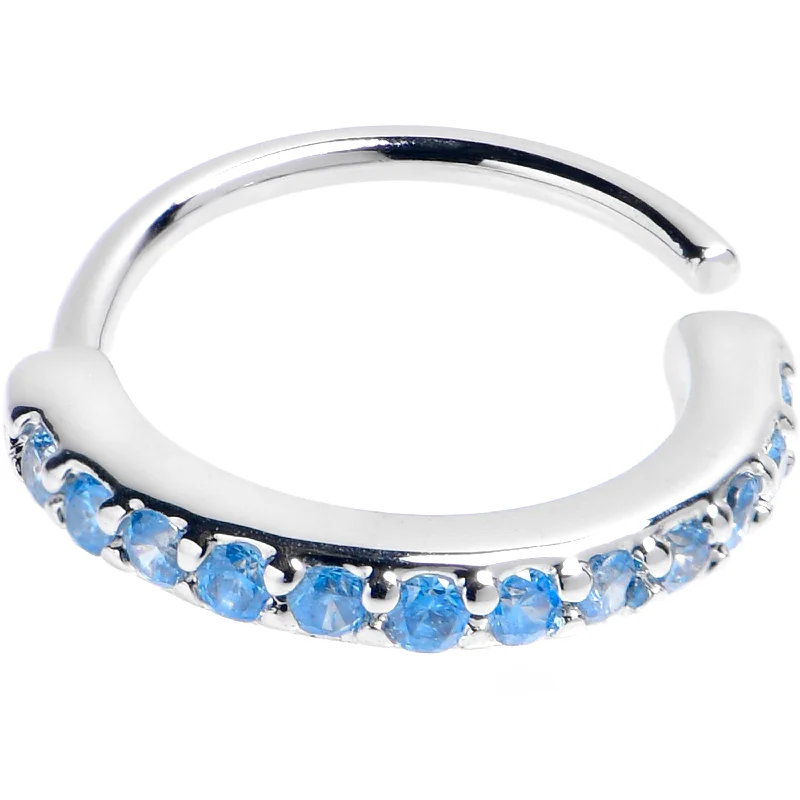 Nose Rings with Amethyst Stones -20 Gauge 5/16 Blue CZ Gem Forward Facing Seamless Closure Ring Nose Rings with Amethyst Stones -20 Gauge 5/16 Blue CZ Gem Forward Facing Seamless Closure Ring