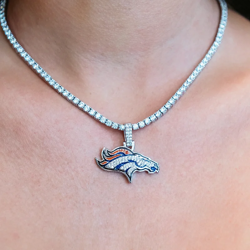 Shop Classic Women's  Necklaces & Pendants with a Modern Twist-Denver Broncos Official NFL Pendant