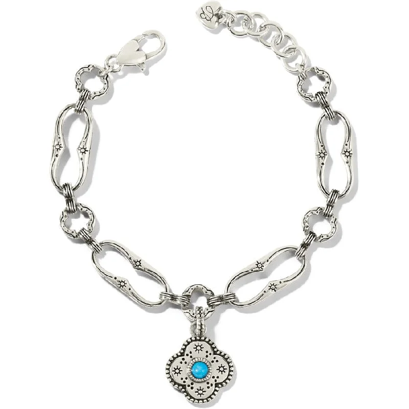 Stackable Silver Bangles for Women-Mosaic Link Bracelet
