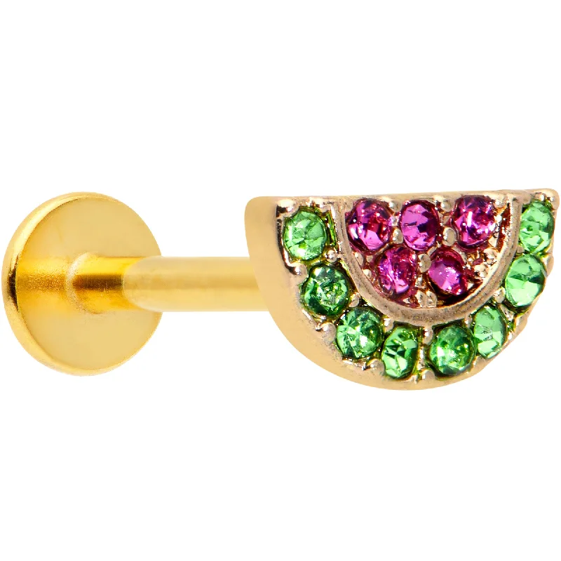 Classic Silver Lip Rings with Sleek Design16 Gauge 5/16 Pink Green Gem Gold Tone Watermelon Labret Monroe Tragus Classic Silver Lip Rings with Sleek Design16 Gauge 5/16 Pink Green Gem Gold Tone Watermelon Labret Monroe Tragus