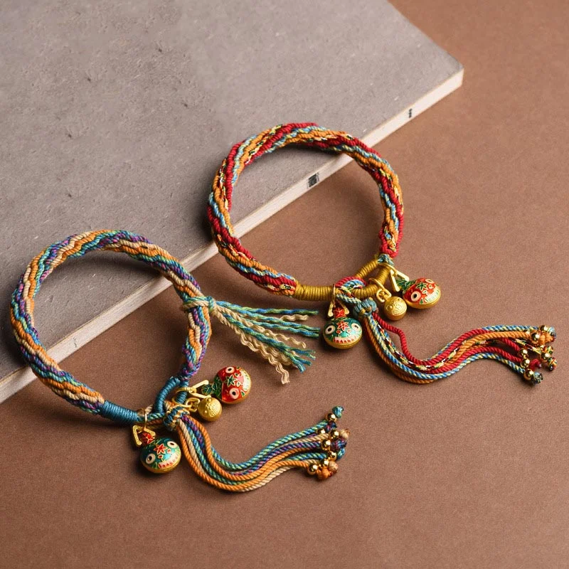 Simple Cuff Bangles for Women-Buddha Stones Gold Swallowing Beast Family Luck Reincarnation Knot Braid Colorful String Bracelet Simple Cuff Bangles for Women-Buddha Stones Gold Swallowing Beast Family Luck Reincarnation Knot Braid Colorful String Bracelet