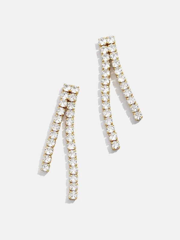 Women's Earrings – Elegant Designs for Every Personality--Frankie 18K Gold Earrings - Gold/Pavé