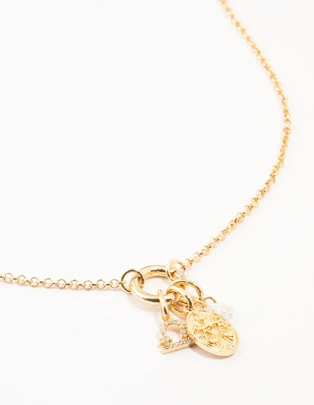 Shop Classic Women's Necklaces & Pendants with a Modern Twist-Gold Plated Libra Charm Necklace Shop Classic Women's Necklaces & Pendants with a Modern Twist-Gold Plated Libra Charm Necklace