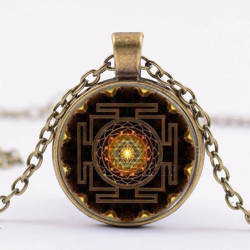Shop Classic Women's Necklaces & Pendants with a Modern Twist-Buddha Stones Sacred Sri Yantra Time Gemstone Necklace Shop Classic Women's Necklaces & Pendants with a Modern Twist-Buddha Stones Sacred Sri Yantra Time Gemstone Necklace