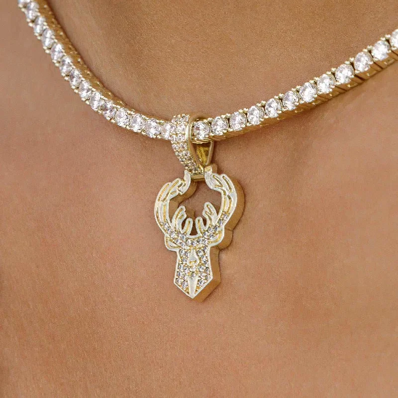 Shop Classic Women's Necklaces & Pendants with a Modern Twist-Milwaukee Bucks Official NBA Micro Logo Pendant Shop Classic Women's Necklaces & Pendants with a Modern Twist-Milwaukee Bucks Official NBA Micro Logo Pendant
