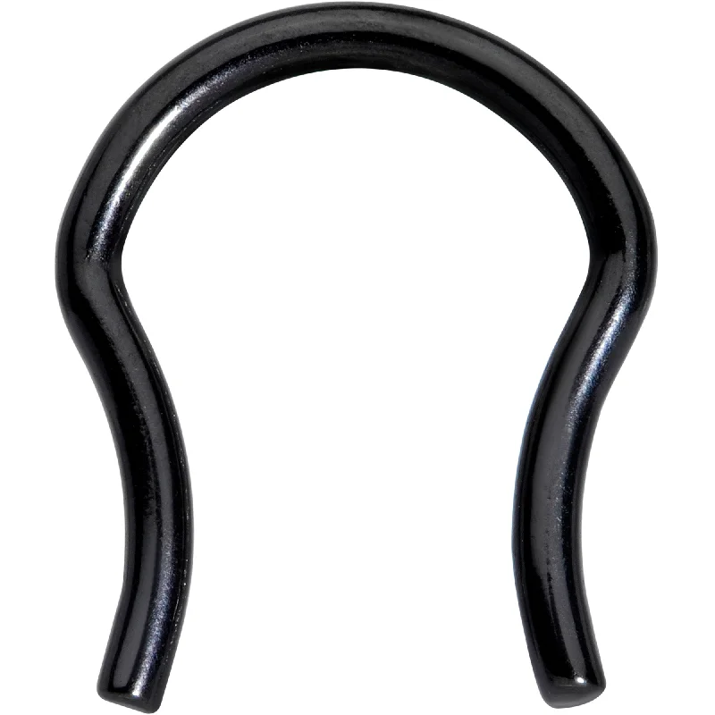 Nose Rings for All Ages -14 Gauge 5/8 ASTM F-136 Black Titanium Septum Retainer