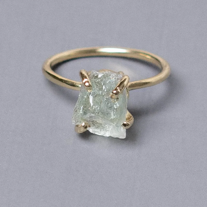 Chic Women's Rings for Fashion-Forward Looks-Green Amethyst Raw Freeform Gold or Silver Ring Chic Women's Rings for Fashion-Forward Looks-Green Amethyst Raw Freeform Gold or Silver Ring
