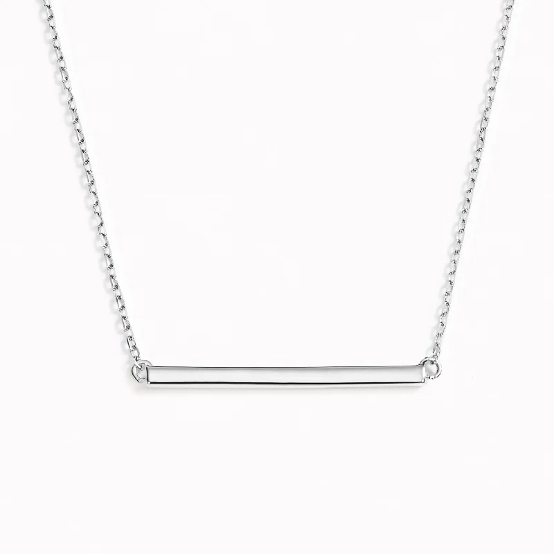 Shop Classic Women's Necklaces & Pendants with a Modern Twist-Bar Necklace Silver - Hanne Shop Classic Women's Necklaces & Pendants with a Modern Twist-Bar Necklace Silver - Hanne