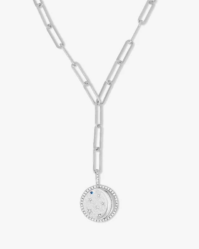 Shop Classic Women's Necklaces & Pendants with a Modern Twist-You're a Star Lariat - Silver|Blue Sapphire|White Diamondettes Shop Classic Women's Necklaces & Pendants with a Modern Twist-You're a Star Lariat - Silver|Blue Sapphire|White Diamondettes