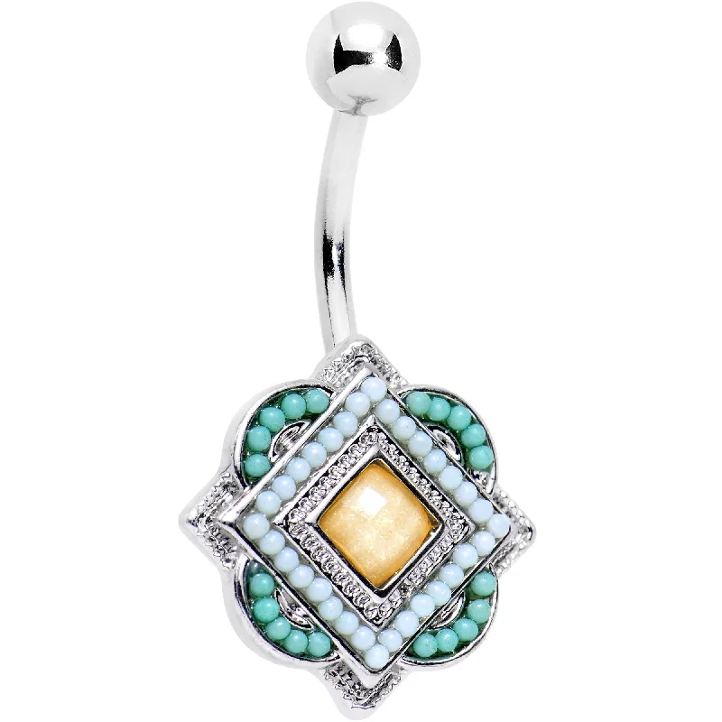 Stunning Belly Rings for Extra Style -Yellow Gem Aqua Pink Baby Blue Orb Easter Sunday Belly Ring Stunning Belly Rings for Extra Style -Yellow Gem Aqua Pink Baby Blue Orb Easter Sunday Belly Ring