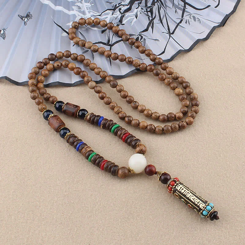 Shop Classic Women's Necklaces & Pendants with a Modern Twist-Buddha Stones Tibetan Om Mani Padme Hum Dzi Bead Wenge Wood Necklace Pendant Shop Classic Women's Necklaces & Pendants with a Modern Twist-Buddha Stones Tibetan Om Mani Padme Hum Dzi Bead Wenge Wood Necklace Pendant