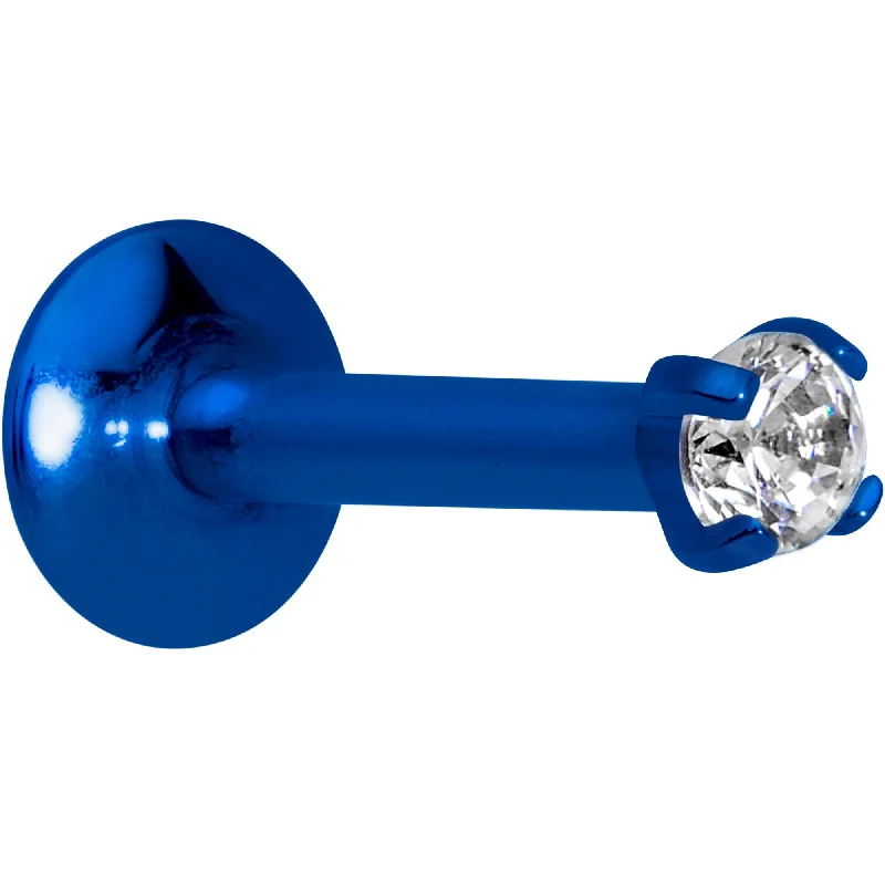Women's Earrings – Elegant Designs for Every Personality--5/16 Clear 2mm Gem Blue IP Internally Threaded Labret Monroe Tragus Women's Earrings – Elegant Designs for Every Personality--5/16 Clear 2mm Gem Blue IP Internally Threaded Labret Monroe Tragus
