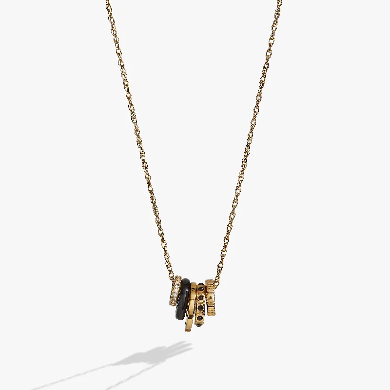 Shop Classic Women's Necklaces & Pendants with a Modern Twist-Black Onyx Lotus Charm Necklace Shop Classic Women's Necklaces & Pendants with a Modern Twist-Black Onyx Lotus Charm Necklace