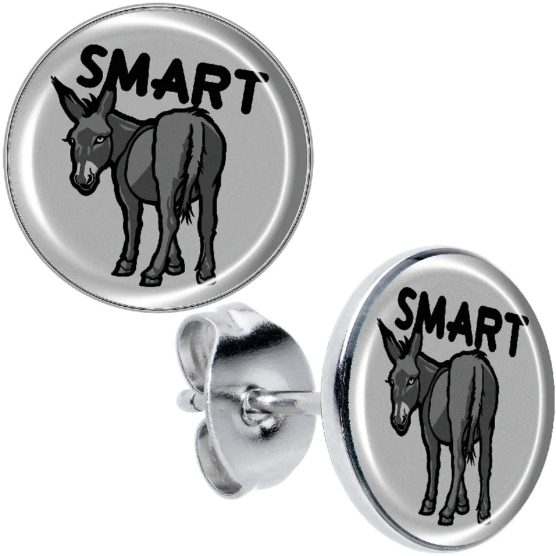 Women's Earrings – Elegant Designs for Every Personality--Donkey Smart Ass Stud Earrings