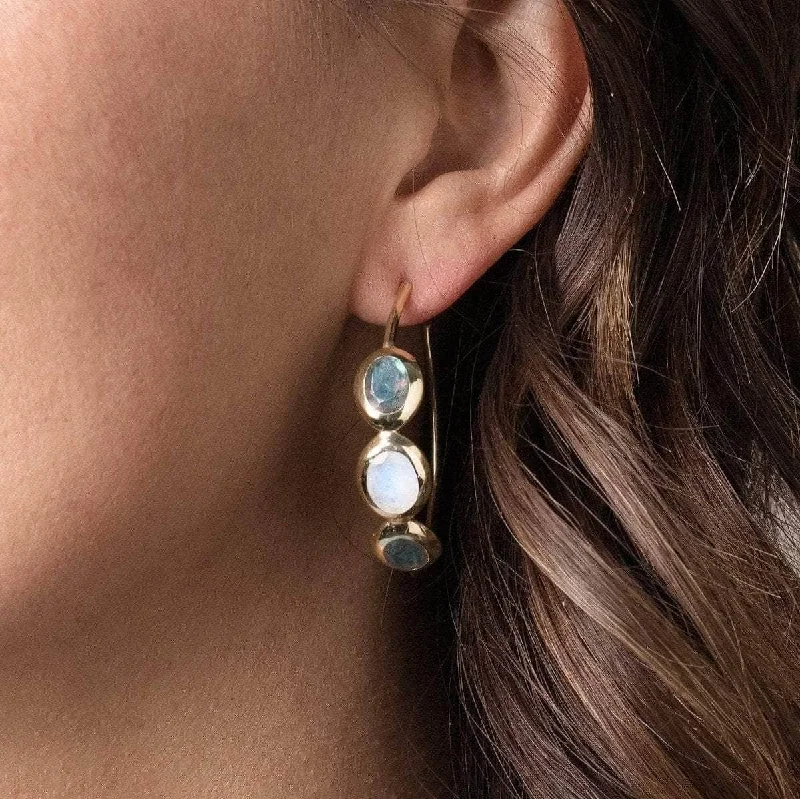 Women's Earrings – Elegant Designs for Every Personality--Elle Moonstone and Labradorite Earrings