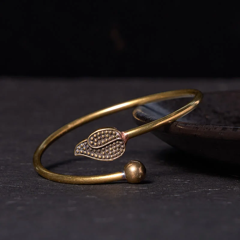 Fashionable Beaded Bracelets for Men-Buddha Stones Leaf Bead Copper Brass Luck Wealth cuff Bracelet Bangle Fashionable Beaded Bracelets for Men-Buddha Stones Leaf Bead Copper Brass Luck Wealth cuff Bracelet Bangle