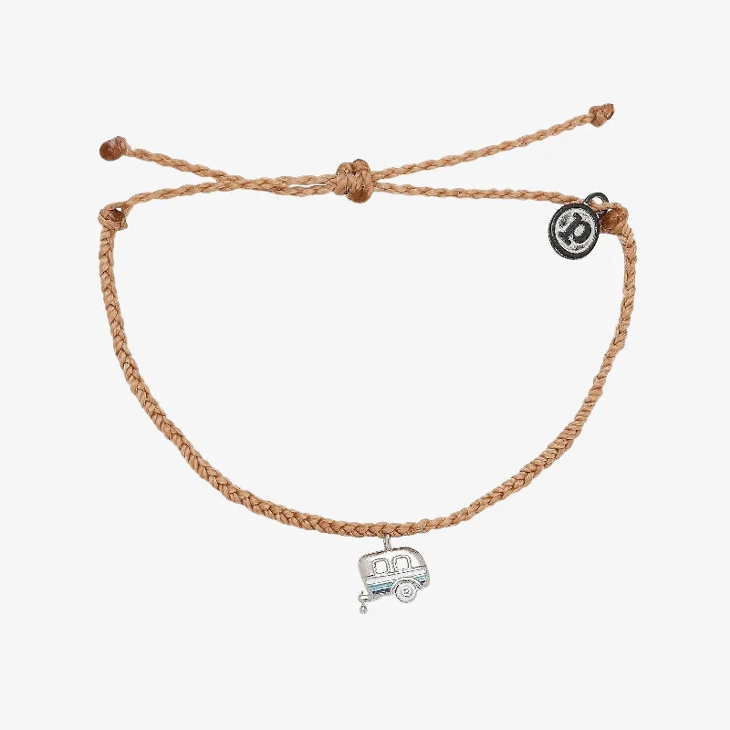 Sterling Silver Wedding Bangles for Women-On The Road Charm