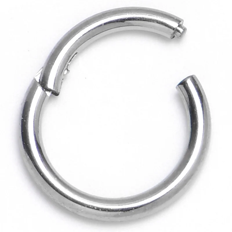 Nose Rings for Everyday Charm -18 Gauge 1/4 ASTM F-136 Titainum Percision Hinged Segment Hoop Nose Rings for Everyday Charm -18 Gauge 1/4 ASTM F-136 Titainum Percision Hinged Segment Hoop