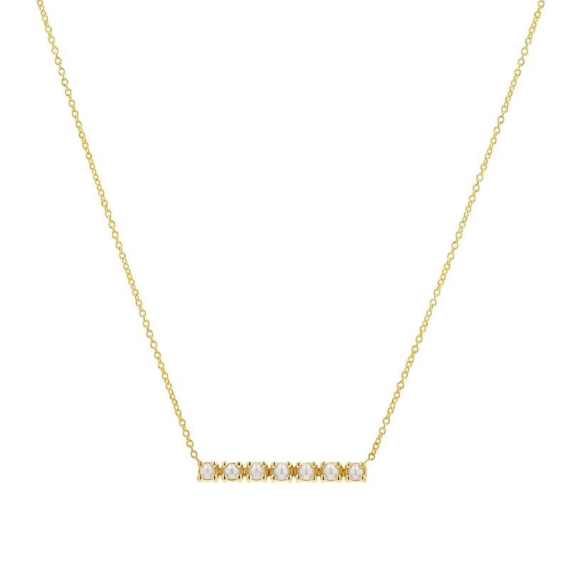 Shop Classic Women's  Necklaces & Pendants with a Modern Twist-Pearl Bar Necklace