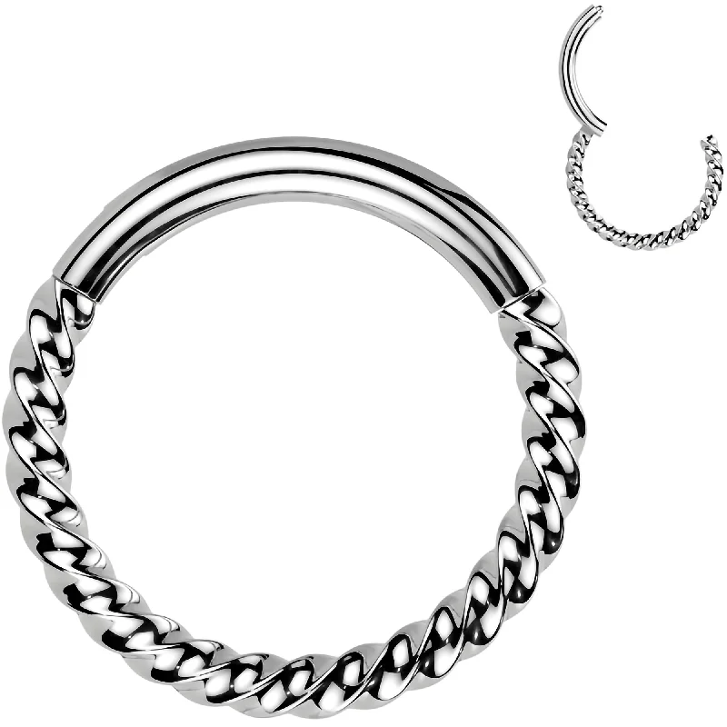 Stunning Nose Rings with High-Quality Finishes -16 Gauge 5/16 Braided Style Precision Hinged Segment Ring Stunning Nose Rings with High-Quality Finishes -16 Gauge 5/16 Braided Style Precision Hinged Segment Ring