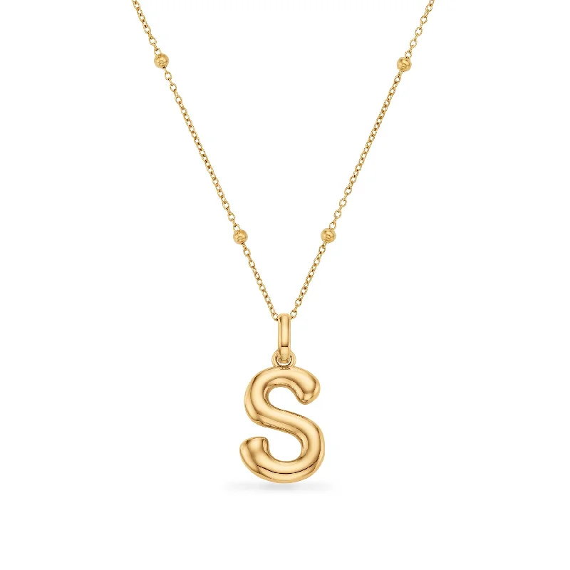 Shop Classic Women's Necklaces & Pendants with a Modern Twist-Molten Initial Sphere Necklace (Gold) Shop Classic Women's Necklaces & Pendants with a Modern Twist-Molten Initial Sphere Necklace (Gold)