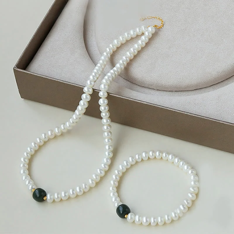 Shop Classic Women's Necklaces & Pendants with a Modern Twist-Buddha Stones 925 Sterling Silver Natural Pearl Hetian Jade Aquamarine Wisdom Sincerity Necklace Pendant Bracelet Shop Classic Women's Necklaces & Pendants with a Modern Twist-Buddha Stones 925 Sterling Silver Natural Pearl Hetian Jade Aquamarine Wisdom Sincerity Necklace Pendant Bracelet