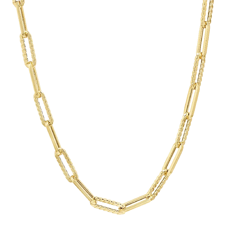Shop Classic Women's  Necklaces & Pendants with a Modern Twist-14K Twist Link Paper Clip Chain Necklace