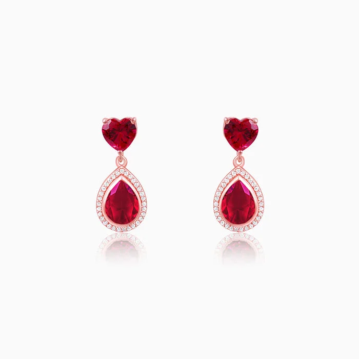 Women's Earrings – Elegant Designs for Every Personality--Rose Gold Love in Pink Earrings