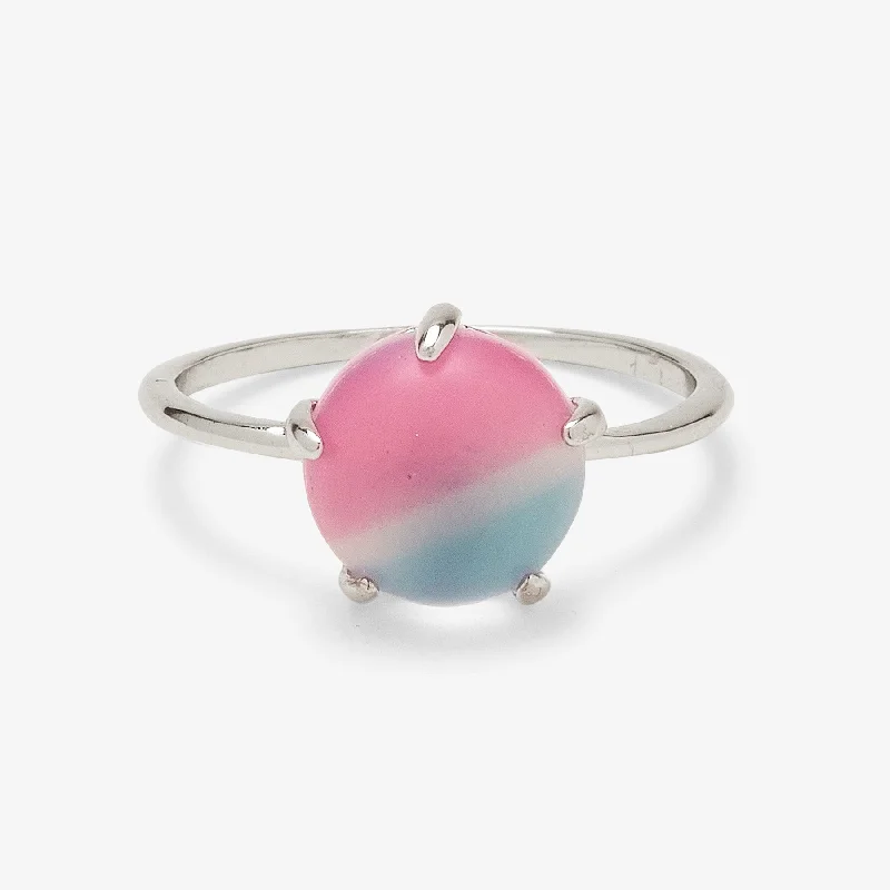 Chic Women's Rings for Fashion-Forward Looks-Twilight Frosted Glass Ring