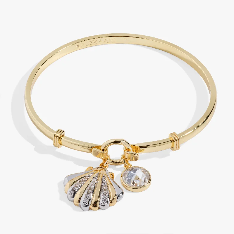 Vintage Bangles for Women-Seashell Tension Bangle