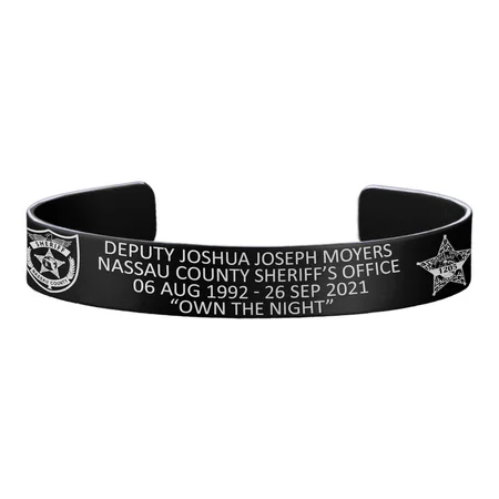 Men's Fashionable Bracelets with Adjustable Fits-Deputy Sheriff Joshua Joseph Moyers Memorial Band – Hosted by the Moyers Family Men's Fashionable Bracelets with Adjustable Fits-Deputy Sheriff Joshua Joseph Moyers Memorial Band – Hosted by the Moyers Family