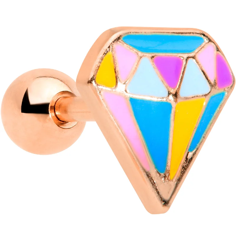 Women's Earrings – Elegant Designs for Every Personality--16 Gauge 1/4 Rose Gold Tone Geologist Prize Cartilage Tragus Women's Earrings – Elegant Designs for Every Personality--16 Gauge 1/4 Rose Gold Tone Geologist Prize Cartilage Tragus