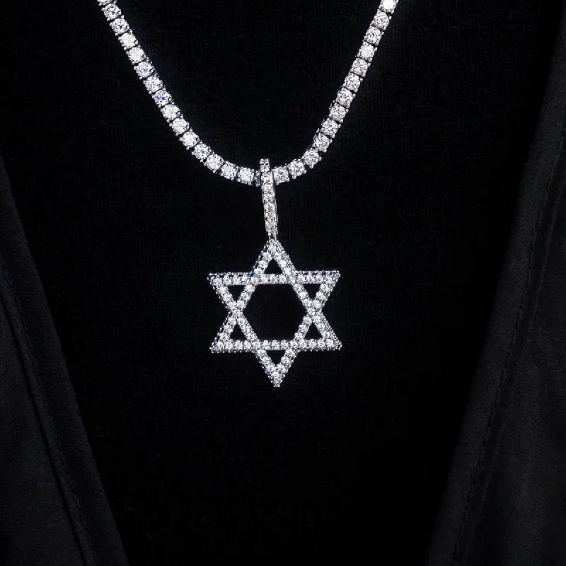 Exclusive Men's Necklaces & Pendants for the Modern Gentleman-Diamond Pave Star of David Pendant Exclusive Men's Necklaces & Pendants for the Modern Gentleman-Diamond Pave Star of David Pendant