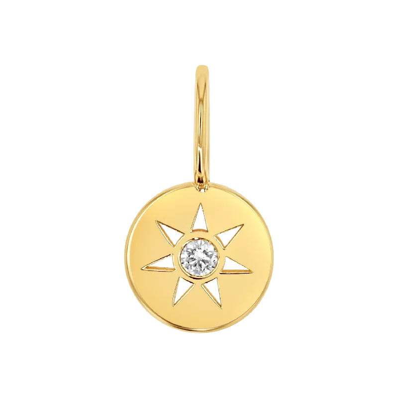 Shop Classic Women's  Necklaces & Pendants with a Modern Twist-Diamond Sun Charm