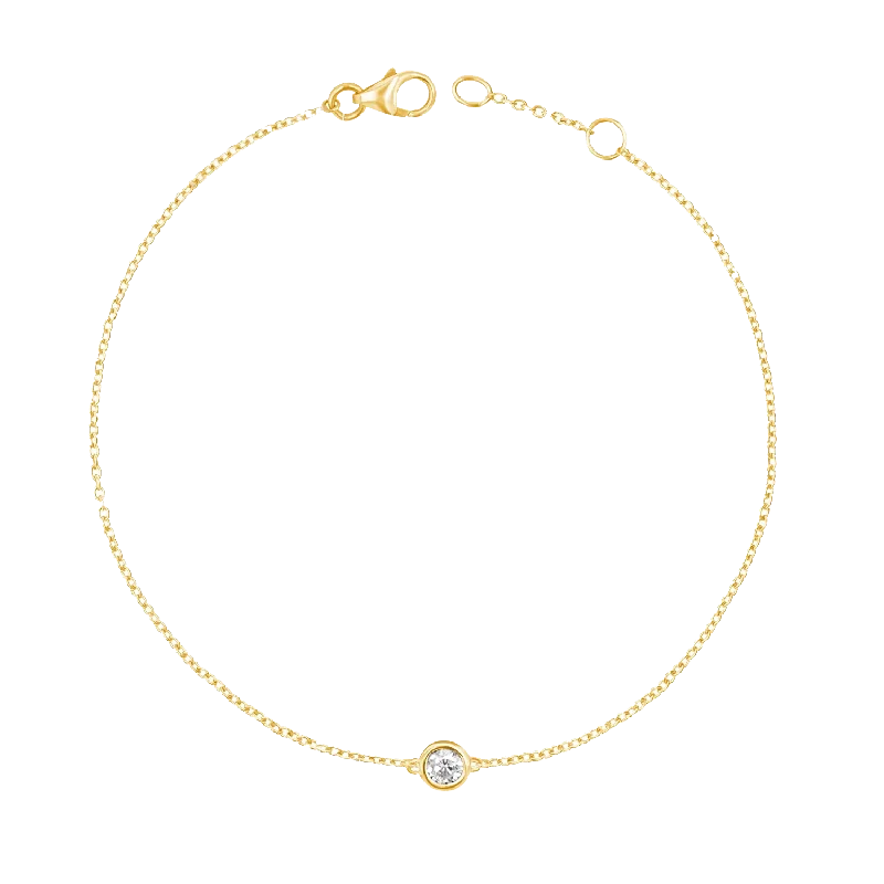 Wrist Bracelets with Adjustable Length for Men-Solitaire Diamond Bracelet