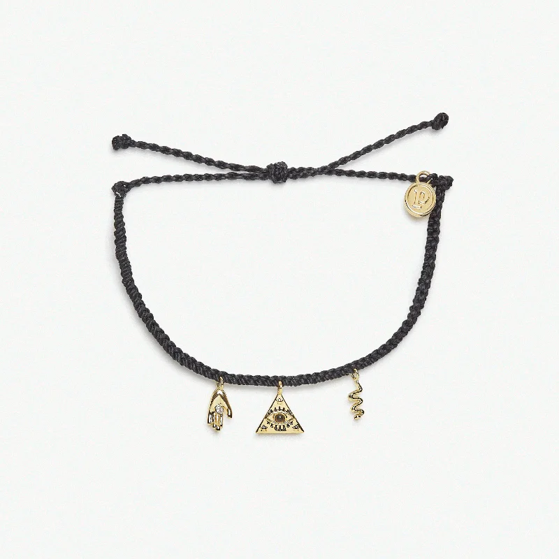 Classic Wedding Bangles for Women-Mystics Mixed Gold Charm Bracelet