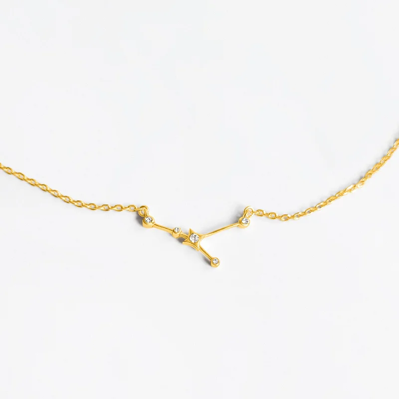 Shop Classic Women's  Necklaces & Pendants with a Modern Twist-Zodiac Constellation Pendant (Cancer) - Gold