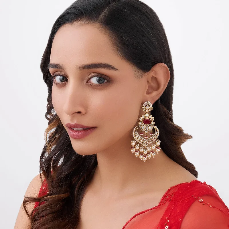 Women's Earrings – Elegant Designs for Every Personality--Kundan Earring 164028