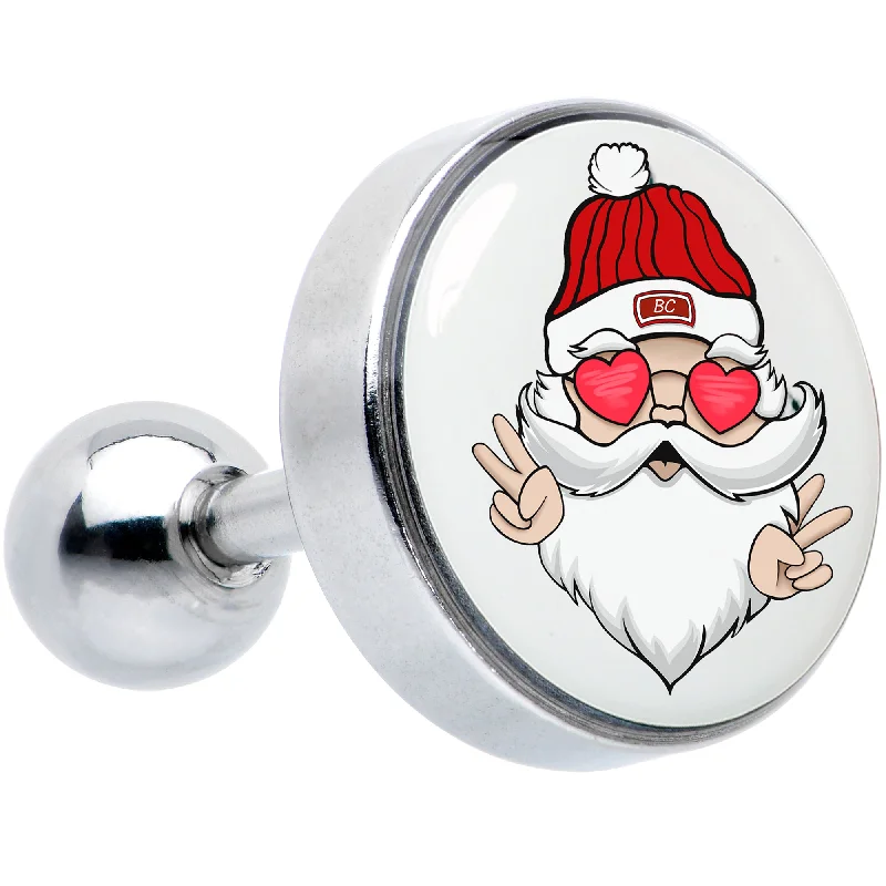 Women's Earrings – Elegant Designs for Every Personality--16 Gauge 1/4 Christmas Peace Love Santa Tragus Cartilage Earring Women's Earrings – Elegant Designs for Every Personality--16 Gauge 1/4 Christmas Peace Love Santa Tragus Cartilage Earring