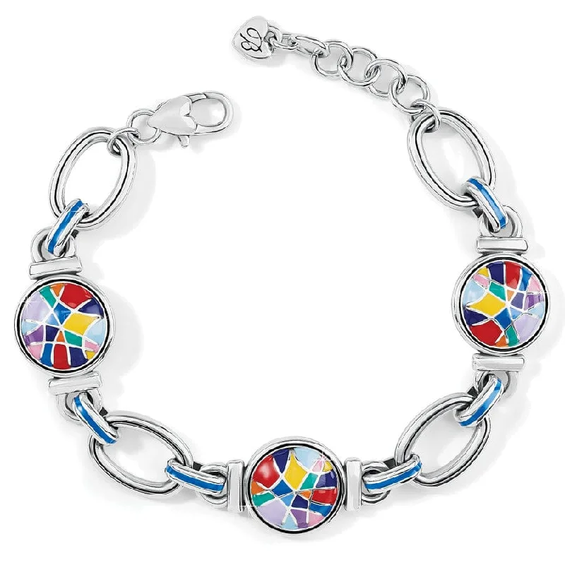 Fashion Bangles for Women with Charms-Colormix Link Bracelet