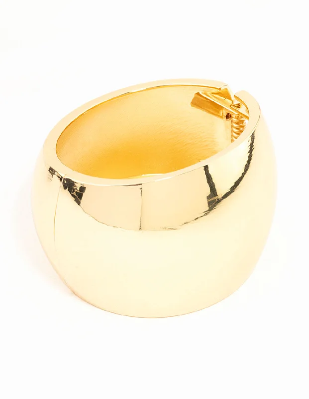 Women's Bangles with Stone Details-Gold Cuff Bracelet