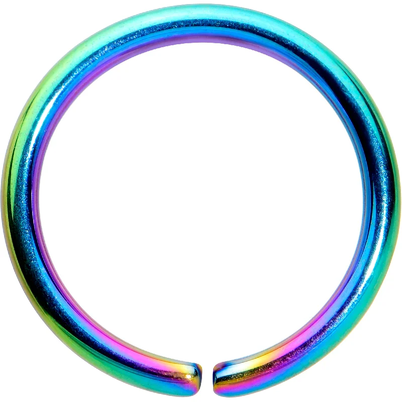 Custom Nose Rings with Unique Features -18 Gauge 5/16 Rainbow PVD Grade 23 Titanium Bendable Hoop Ring Custom Nose Rings with Unique Features -18 Gauge 5/16 Rainbow PVD Grade 23 Titanium Bendable Hoop Ring