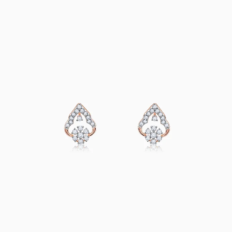 Women's Earrings – Elegant Designs for Every Personality--Rose Gold Grogeous Drop Diamond Earrings Women's Earrings – Elegant Designs for Every Personality--Rose Gold Grogeous Drop Diamond Earrings