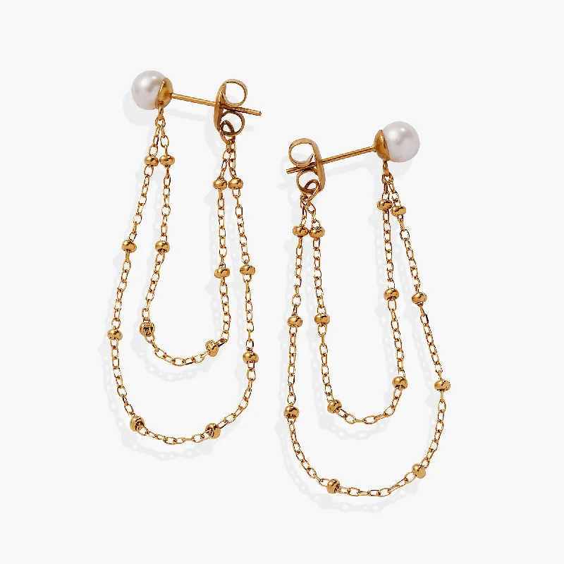 Women's Earrings – Elegant Designs for Every Personality--Freshwater Pearl Front-and-Back Earrings