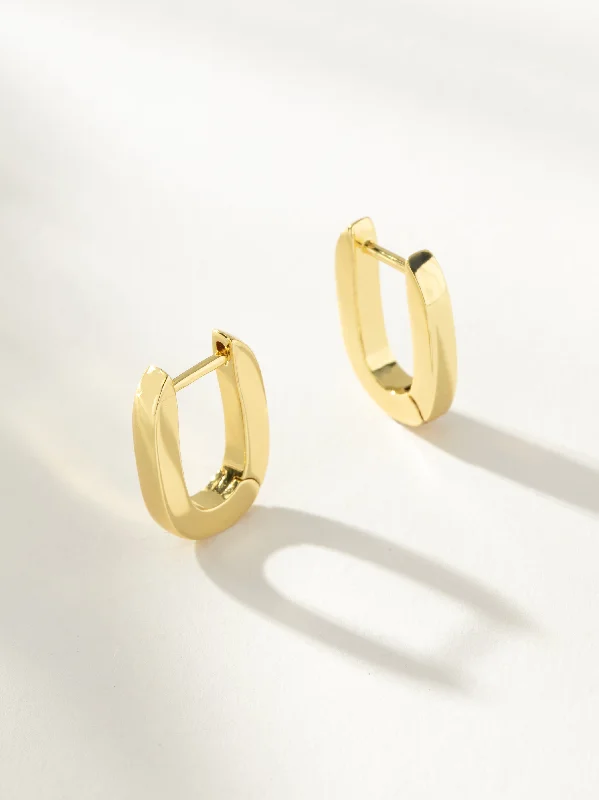 Women's Earrings – Elegant Designs for Every Personality--Oval Huggie Earrings